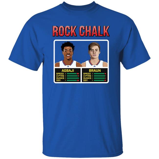 Rock Chalk Agbaji And Braun Shirt Hoodie Sweatshirt