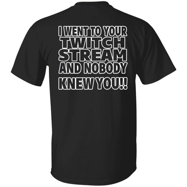 I Went To Your Twitch Stream And Nobody Knew You Shirt Brailled Merch